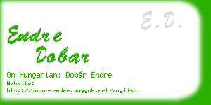 endre dobar business card